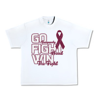 White Go Burgundy Fifht Hard Win The Fight Urban Heavy Tee - Bettercallsaul