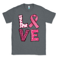 Charcoal Heather Western Breast Cancer Love Classic Tee - RanaPortraitStore