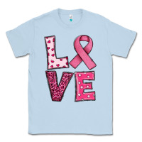 Dusty Blue Western Breast Cancer Love Classic Tee - RanaPortraitStore