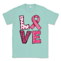Seafoam Western Breast Cancer Love Classic Tee - RanaPortraitStore