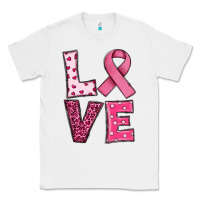 White Western Breast Cancer Love Classic Tee - RanaPortraitStore