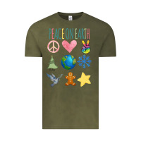 Vintage Olive PEACE ON EARTH Vintage Tee - Bettercallsaul