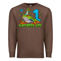 Chestnut birthday boy frog age 1 Premium Sweatshirt - LillyAllenDesigns