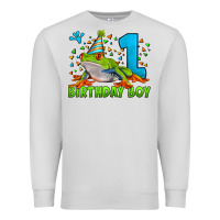 Birthday Boy Frog Age 1 Premium Sweatshirt | Teevron