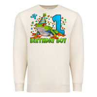 Sandshell birthday boy frog age 1 Premium Sweatshirt - LillyAllenDesigns