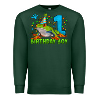 Sports Green birthday boy frog age 1 Premium Sweatshirt - LillyAllenDesigns