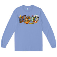 Colony Blue Fall Teacher Long Sleeve Tee - NancyCooperArtShop