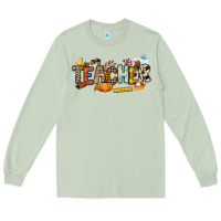 Matcha Fall Teacher Long Sleeve Tee - NancyCooperArtShop