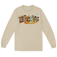 Mushroom Fall Teacher Long Sleeve Tee - NancyCooperArtShop