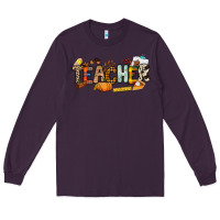 Plum Fall Teacher Long Sleeve Tee - NancyCooperArtShop