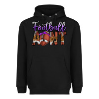 Black Football Aunt Heavyweight Hoodie - CowhideDigitalArt