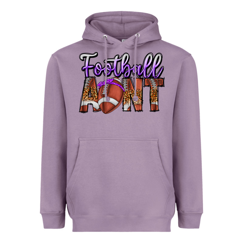 Football Aunt Heavyweight Hoodie by CowhideDigitalArt | Teevron