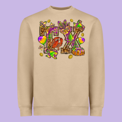 Texas Mardi Gras Heavyweight Sweatshirt Designed By Howdyjamesfarm