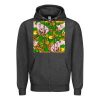 Charcoal Heather St. Patrick's Day Pig And Candy Pot Of Gold Zipper Hoodie - FaDigitalArtStudio