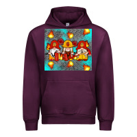 Mauve Wine firefighter gnomes Urban Hoodie - Artiststas