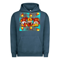 Pigment Midnight Navy firefighter gnomes Urban Hoodie - Artiststas