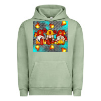 Pigment Oil Green firefighter gnomes Urban Hoodie - Artiststas