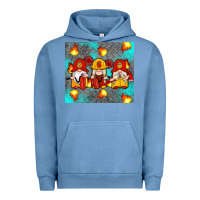 Pigment Pebble Blue firefighter gnomes Urban Hoodie - Artiststas
