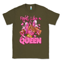 Army Green Survivor queen Breast Cancer afro girl sneakers Classic Tee - RanaPortraitStore