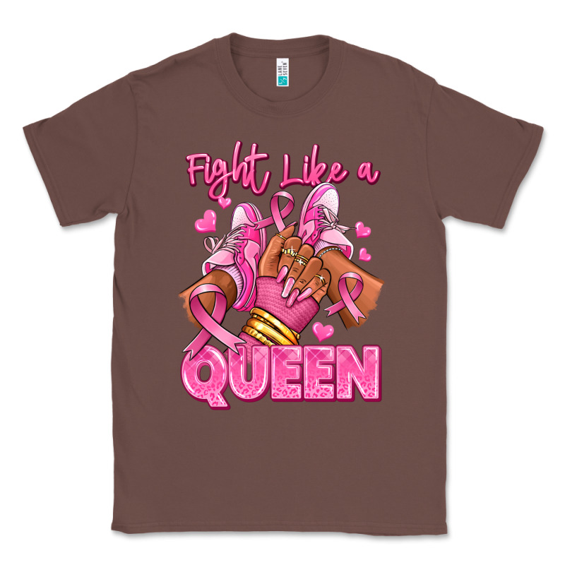 Survivor Queen Breast Cancer Afro Girl Sneakers Classic Tee by RanaPortraitStore | Teevron