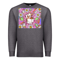 Charcoal Heather Easter Bunny Premium Sweatshirt - CowhideDigitalArt