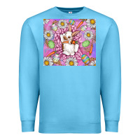 Ocean Blue Easter Bunny Premium Sweatshirt - CowhideDigitalArt