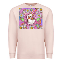 Pale Pink Easter Bunny Premium Sweatshirt - CowhideDigitalArt