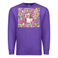 Purple Easter Bunny Premium Sweatshirt - CowhideDigitalArt