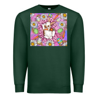 Sports Green Easter Bunny Premium Sweatshirt - CowhideDigitalArt