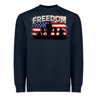 Navy Freedom 4th of july Heavyweight Sweatshirt - CowGirlArtShop