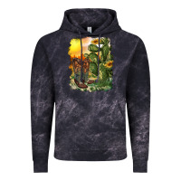 Cloud Black western boots with cactus and desert Vintage Hoodie - RanaPortraitStore