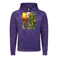 Cloud Purple western boots with cactus and desert Vintage Hoodie - RanaPortraitStore