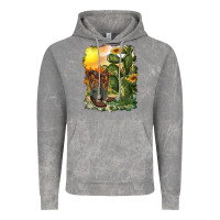 Cloud Rock western boots with cactus and desert Vintage Hoodie - RanaPortraitStore