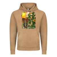 Vintage Camel western boots with cactus and desert Vintage Hoodie - RanaPortraitStore