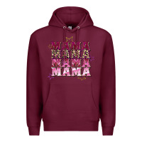 Burgundy Mama mama mama mama Mother's Day Premium Hoodie - FaDigitalArtStudio