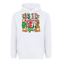 White Is It Christmas Break Yet Heavyweight Hoodie - CowhideDigitalArt