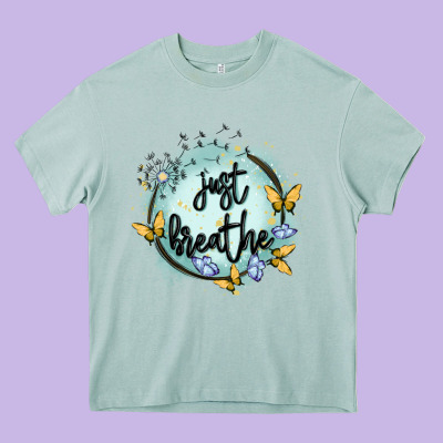 Just Breathe Heavy Core Tee Designed By Maliassmallbusiness
