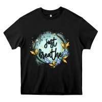 Black just breathe Heavy Core Tee - MaliasSmallBusiness