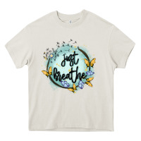 Cream just breathe Heavy Core Tee - MaliasSmallBusiness