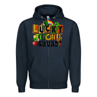 Navy lucky teacher squad Zipper Hoodie - FaDigitalArtStudio