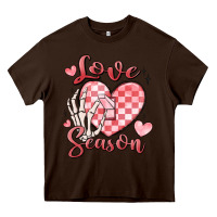 Chocolate Brown love season Heavy Core Tee - MaliasSmallBusiness