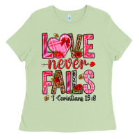 Matcha love never fails i corintians 13 8 Ladies Tee - NancyCooperArtShop