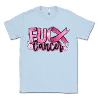 Dusty Blue Fu*ck Cancer Classic Tee - RanaPortraitStore