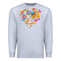 Heather Grey Easter Love Premium Sweatshirt - CowhideDigitalArt