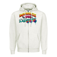 Oatmeal Heather Normalize our differences Autism Zipper Hoodie - FaDigitalArtStudio