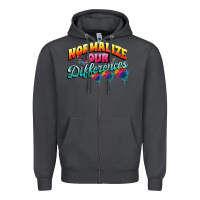 Smoke Normalize our differences Autism Zipper Hoodie - FaDigitalArtStudio