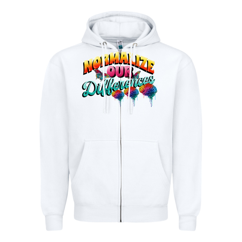 Normalize Our Differences Autism Zipper Hoodie by FaDigitalArtStudio | Teevron