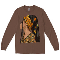 Chestnut Fall afro woman Long Sleeve Tee - NancyCooperArtShop