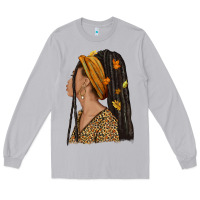 Moon Dust Fall afro woman Long Sleeve Tee - NancyCooperArtShop
