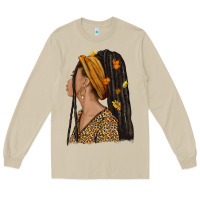 Mushroom Fall afro woman Long Sleeve Tee - NancyCooperArtShop